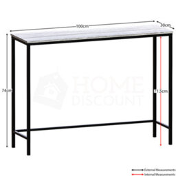 Lassic Vida Designs Brooklyn Grey Industrial Console Table Hallway Furniture - thumbnail 2