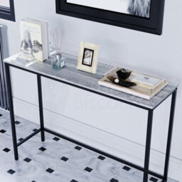 Lassic Vida Designs Brooklyn Grey Industrial Console Table Hallway Furniture - thumbnail 3