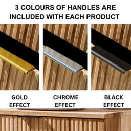 Impact Furniture Wall Hung Bathroom Vanity Unit With Basin 600mm Countertop Sink Cabinet Oak Effect Fluted Ribbed Drawers Adel - thumbnail 4