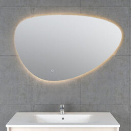 Plum&clay Iris Frameless Pebble Led Backlit Bathroom Mirror (H)68Cm (W)100Cm - thumbnail 2