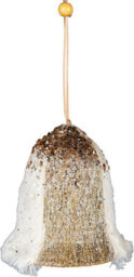 Shatchi 3Pcs Gold Santa Bell 12Cm - Christmas Tree Hanging Decorations Ornaments Fairy Tale Theme - thumbnail 4