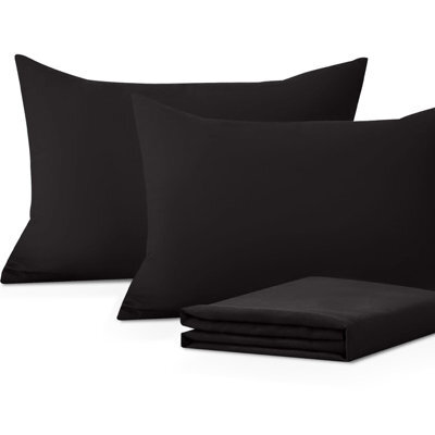 Moonlight Bedding Pillowcase Pack Of 6-Envelope Closure Super Soft Brushed Microfiber House Wife Pillow Cover,(Black, 50X75 Cm) - image 1