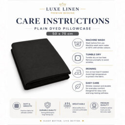 Moonlight Bedding Pillowcase Pack Of 6-Envelope Closure Super Soft Brushed Microfiber House Wife Pillow Cover,(Black, 50X75 Cm) - thumbnail 6