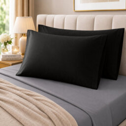 Moonlight Bedding Pillowcase Pack Of 6-Envelope Closure Super Soft Brushed Microfiber House Wife Pillow Cover,(Black, 50X75 Cm) - thumbnail 8