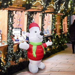 Long Life Lamps Company 4Ft Led Outdoor Inflatable Polar Bear Illuminated Plug In - thumbnail 7