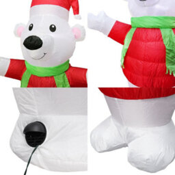 Long Life Lamps Company 4Ft Led Outdoor Inflatable Polar Bear Illuminated Plug In - thumbnail 4