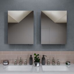 Croydex Hartford Single Bathroom Wall Cabinet With Mirrored Door (H)662mm (W)510mm - thumbnail 5