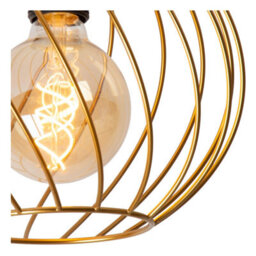Lucide Danza Classic Flush Ceiling Light 25Cm - 1Xe27 - Matt Gold, Brass - thumbnail 5