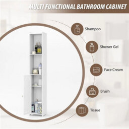2026 Waterproof Bathroom Storage Cabinet Freestanding Cabinet Organizer Unit Aaa - thumbnail 6