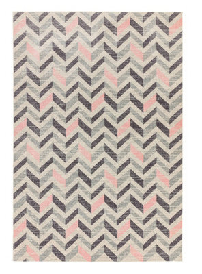 Colt Cl09 Chevron Pink Rug By Asiatic-160Cm X 230Cm - image 1