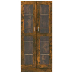 Vidaxl Vitrine Cabinet Smoked Oak 82.5X30.5X185 Cm Engineered Wood - thumbnail 3