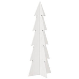 Berkfield Versatile Wooden Christmas Tree For Decoration White 112 Cm Solid Wood Pine - thumbnail 5