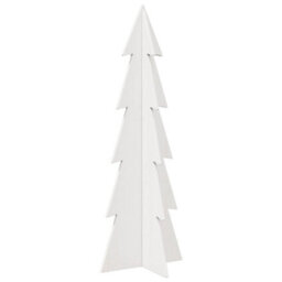 Berkfield Versatile Wooden Christmas Tree For Decoration White 112 Cm Solid Wood Pine