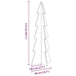 Berkfield Versatile Wooden Christmas Tree For Decoration White 112 Cm Solid Wood Pine - thumbnail 8