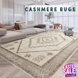 Ameha Cashmere Rug Non Slip Extra Large Area Bedroom Modern Living Room Carpet-(Radiant,240X320 Cm) - thumbnail 1