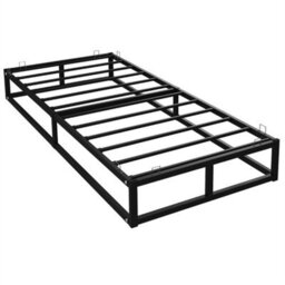 Single Black Metal Bed Platform Frame Extra Strong Bedroom Furniture Black Single - thumbnail 1