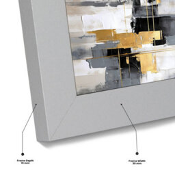 "AK Frames 30X10"" Silver Poster Frame - Modern Picture Frame For Wall Art, Prints And Photos - Durable And Stylish Display Frame" - thumbnail 7