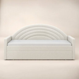 Flair Noa Rainbow Day Bed With Trundle Beige Teddy Fabric - thumbnail 5