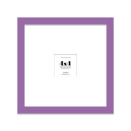 "4X4"" Purple Picture Frame - 4X4"" Square Frame With 1X1"" Mount For 4X4""/1X1"" Pictures Moderrn Style Thin Edge, 1 Pack" - thumbnail 1