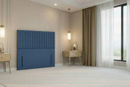 "Nexus Amalfi Plush Divan, Blue, 54"" Headboard, No Drawers, Open Coil Mattress, Super King" - thumbnail 6