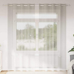 Walplus Curtains With Curtains 2 Pcs Cream Polyester