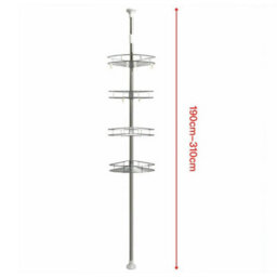4 Tier Telescopic Corner Shower Caddy Bathroom Storage Rack - thumbnail 2