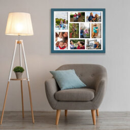 AK Frames 20X16 Navy Blue Sleek Multi Photo Frame With White Mount - Holds 9 Apertures (2X) 7X5, (7X) 6X4 Photos - thumbnail 3