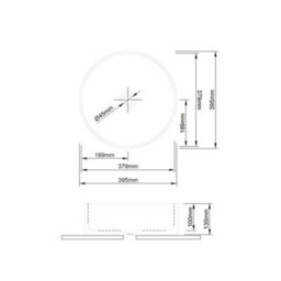 Homestylestore Dark Oak 600mm Bathroom Vanity Unit Open Shelf With Round Countertop Basin - thumbnail 4