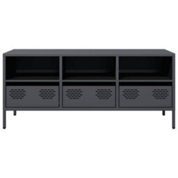 Berkfield Industrial Tv Cabinet Anthracite 101.5X39X43.5 Cm Cold-Rolled Steel - thumbnail 4