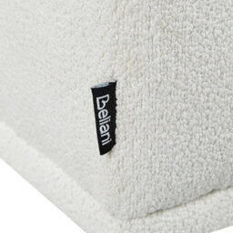Wyld And Coco Bouclé White Rectangular Ottoman Footstool On Eucalyptus Legs, W112 X D67 X H44Cm - thumbnail 7