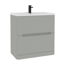 Royal Bathrooms Venice 800mm Dove Grey Floor Standing Bathroom Vanity Unit 2 Drawer With Ceramic Basin - 1 Tap Hole Basin - thumbnail 8