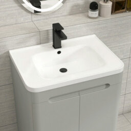 Royal Bathrooms Venice 800mm Dove Grey Floor Standing Bathroom Vanity Unit 2 Drawer With Ceramic Basin - 1 Tap Hole Basin - thumbnail 7