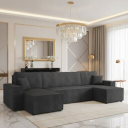Karl U Universal Corner Sofa Bed For Living Room Chipboard Polyurethane Foam Wavy Springs 312X145X82Cm Grey Universal - thumbnail 1