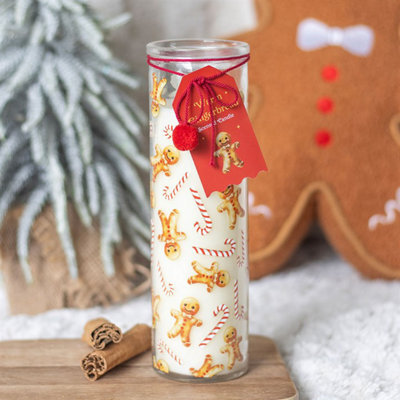 Candy Cane Warm Gingerbread Tube Candle - image 1