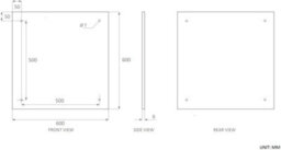 60 X 60Cm Clear Glass Kitchen Splashback Splatter Screen Pre Drilled Holes Wall Hanging Fixings Included - thumbnail 3