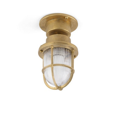 Luminosa Lighting Luminosa Mauren 1 Light Outdoor Pedestal Light Brass Ip44, E27 - image 1