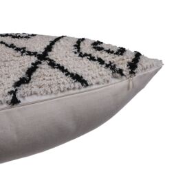GoodHome Jaspar White Geometric Embroidered Effect Indoor Cushion, (L)50Cm X (W)50Cm - thumbnail 4