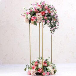 Living And Home Metal Rectangular Flower Stand Pedestal Wedding Party Ornament 60Cm (H) - thumbnail 1
