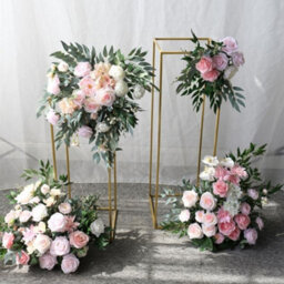 Living And Home Metal Rectangular Flower Stand Pedestal Wedding Party Ornament 60Cm (H) - thumbnail 5