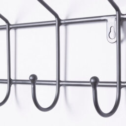 Charles Bentley Charnwood Contemporary Ten Hook Dark Grey Mounted Iron Coat Rack Inside/outside - thumbnail 3