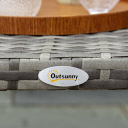 Wyld Haus Kedo Grey Rattan-Effect Rectangular Outdoor Coffee Table L90 X D50 X H35 Cm - thumbnail 9