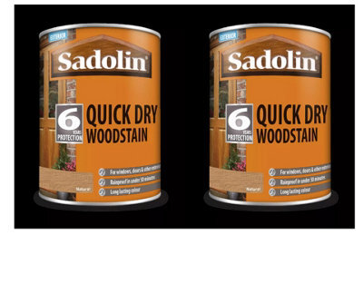 Sadolin Quick Dry Woodstain Natural 2.5L Pack Of 2