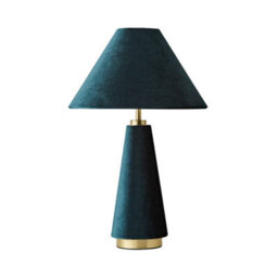 Valuelights Martha Conical Teal Velvet Table Lamp - thumbnail 6