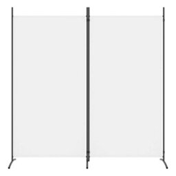 Walplus White 2-Panel Room Divider 175X180 Cm Fabric Privacy Screen Partition - thumbnail 3