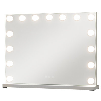 Gainoom 58 X 43 Cm Hollywood Vanity Mirror Lighted Mirror With 3 Light Colors & Adjustable Brightness White - image 1
