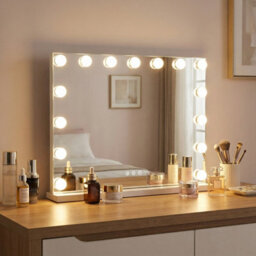 Gainoom 58 X 43 Cm Hollywood Vanity Mirror Lighted Mirror With 3 Light Colors & Adjustable Brightness White - thumbnail 3