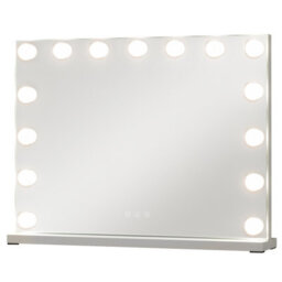 Gainoom 58 X 43 Cm Hollywood Vanity Mirror Lighted Mirror With 3 Light Colors & Adjustable Brightness White - thumbnail 1