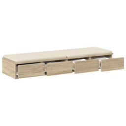 Berkfield Bed Drawers Sonoma Oak 120X36.5X16.5 Cm Engineered Wood - thumbnail 3