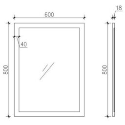 Affine Framed Wooden Bathroom Mirror Wood Frame Wall Mounted Mirrors White 800 X 600mm - thumbnail 4