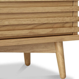 Kari Light Oak Slim Bedside Table - By Roseland Furniture - thumbnail 7